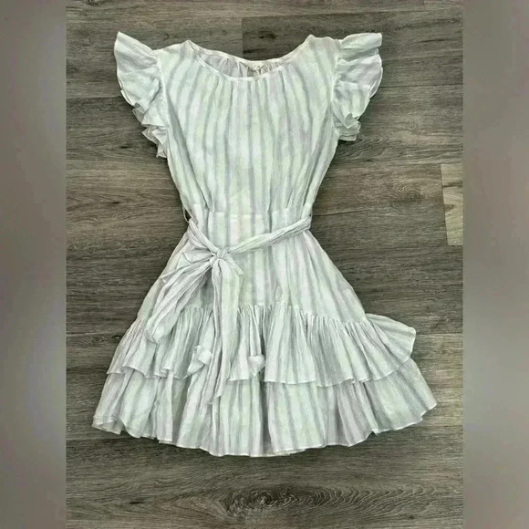 REBECCA TAYLOR
Sleeveless Stripe Ruffle Dress Size 8 - Picture 5 of 7